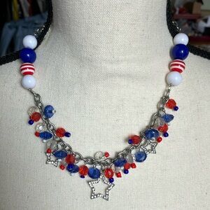 PIER 1 Star Charm Red, White, Blue Necklace